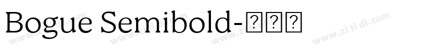 Bogue Semibold字体转换
